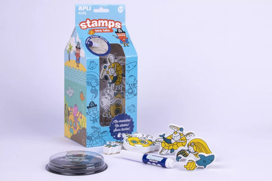 Kūrybinis nutrinamų antspaudų rinkinys „Sea Tale Kids“