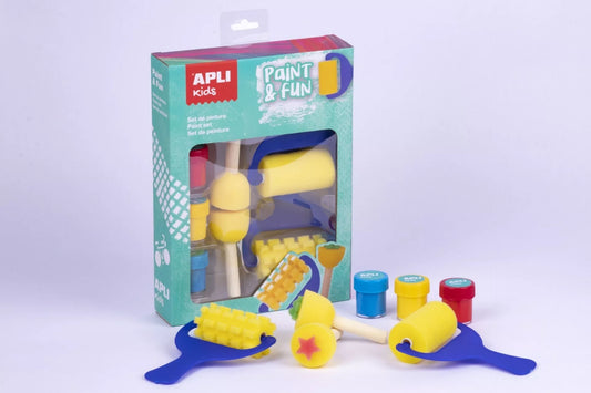 Dažymo rinkinys su voleliais, štampais ir tempera