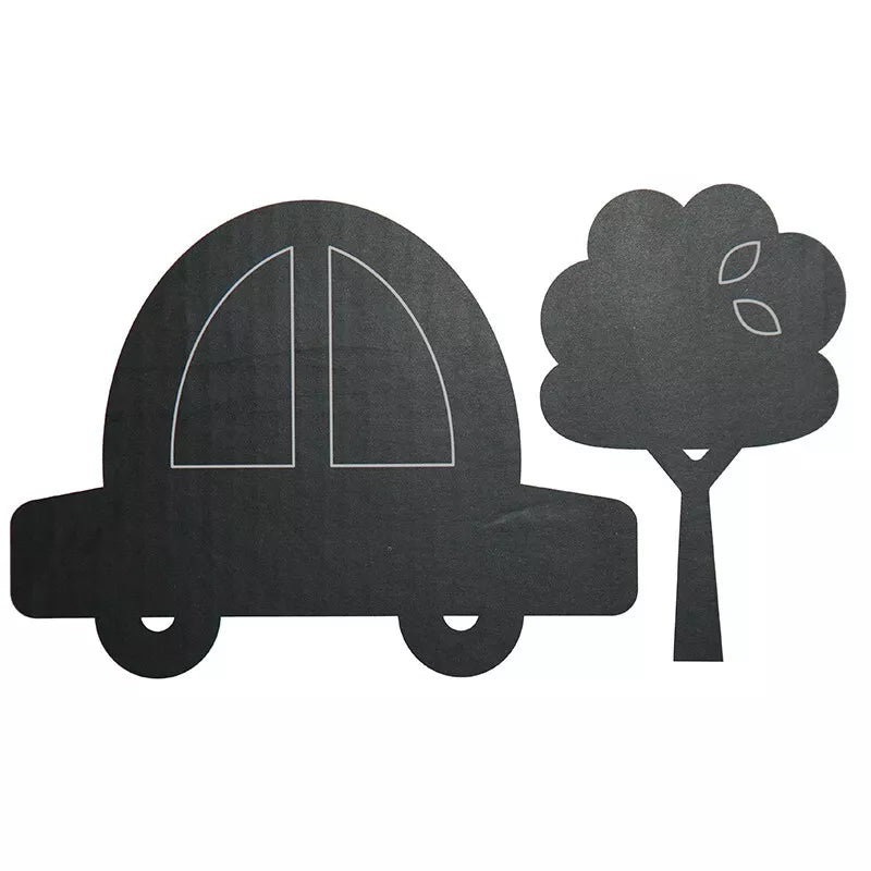 Juoda lipni kreidinė lenta Mašina