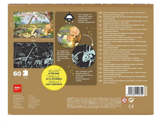 Tamsoje šviečianti dėlionė – Dinozaurai