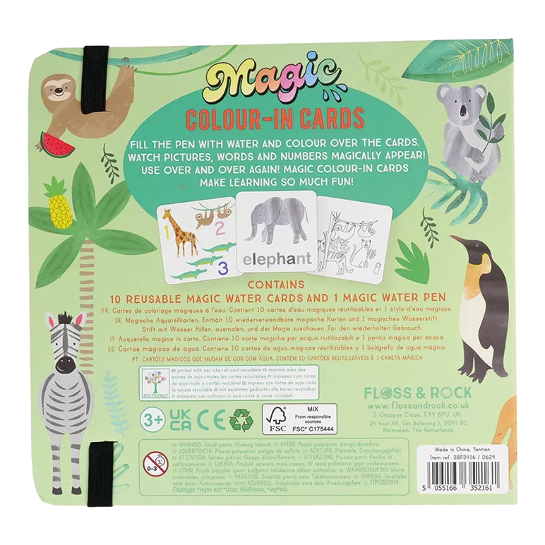 Kortelių rinkinys su vandeniniu markeriu DŽIUNGLĖS