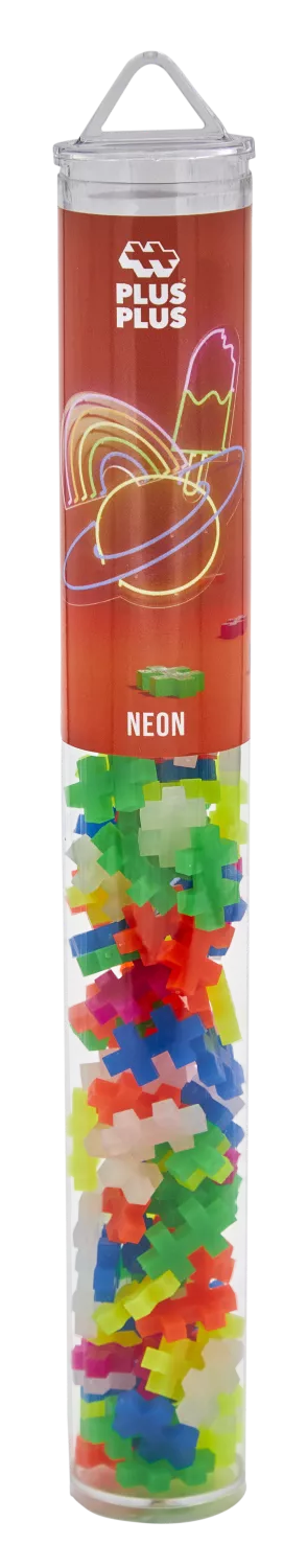 Plus Plus konstruktorius, Mini neoninių spalvų, 100 det.
