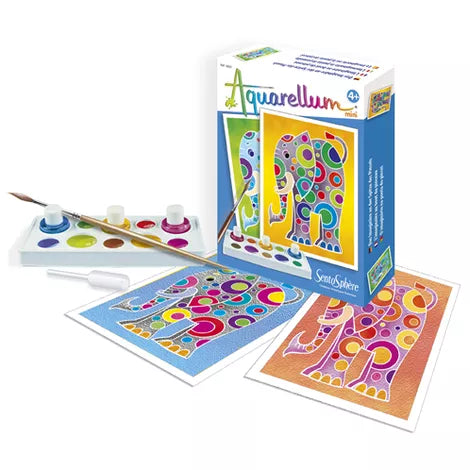 Mini Akvarelės rinkinys - Drambliai