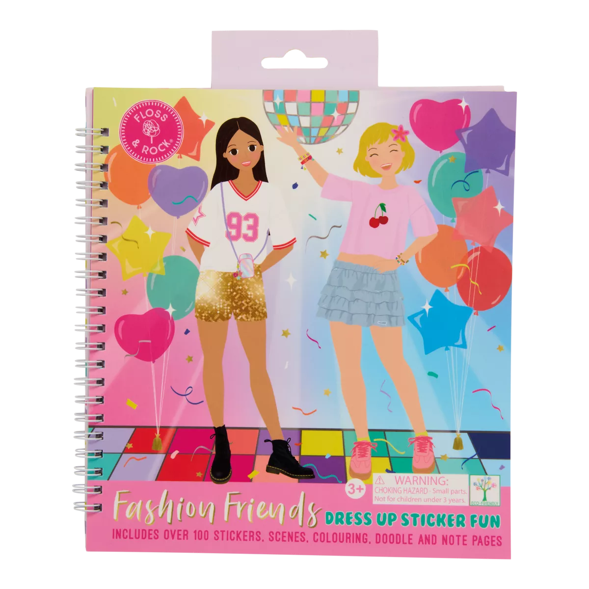 Knygelė su 100 lipdukų Dress up, gimtadienyje