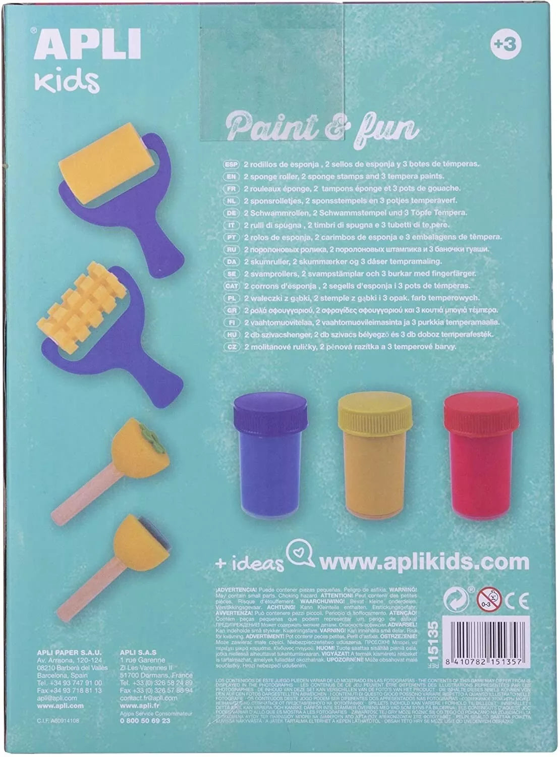 Dažymo rinkinys su voleliais, štampais ir tempera