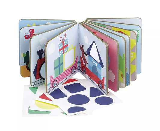 APLI Kids knyga su lipdukais GEOMETRINĖS FORMOS