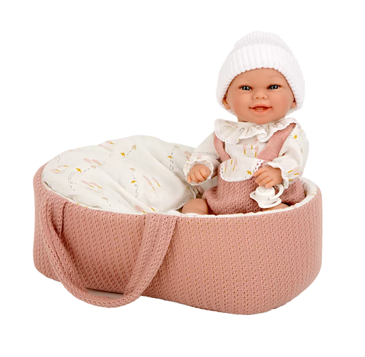 Arias kūdikėlis rausvoje nešyklėje, mergaitė, 33 cm