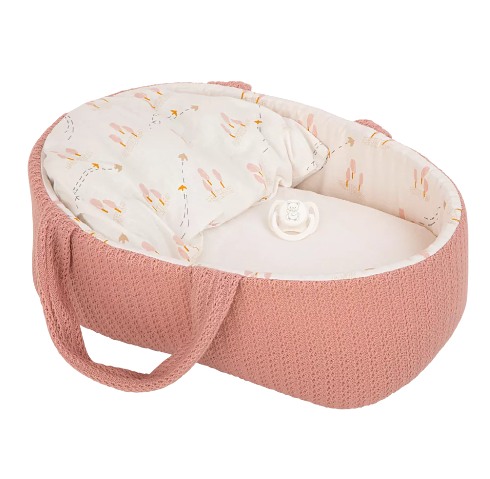 Arias kūdikėlis rausvoje nešyklėje, mergaitė, 33 cm