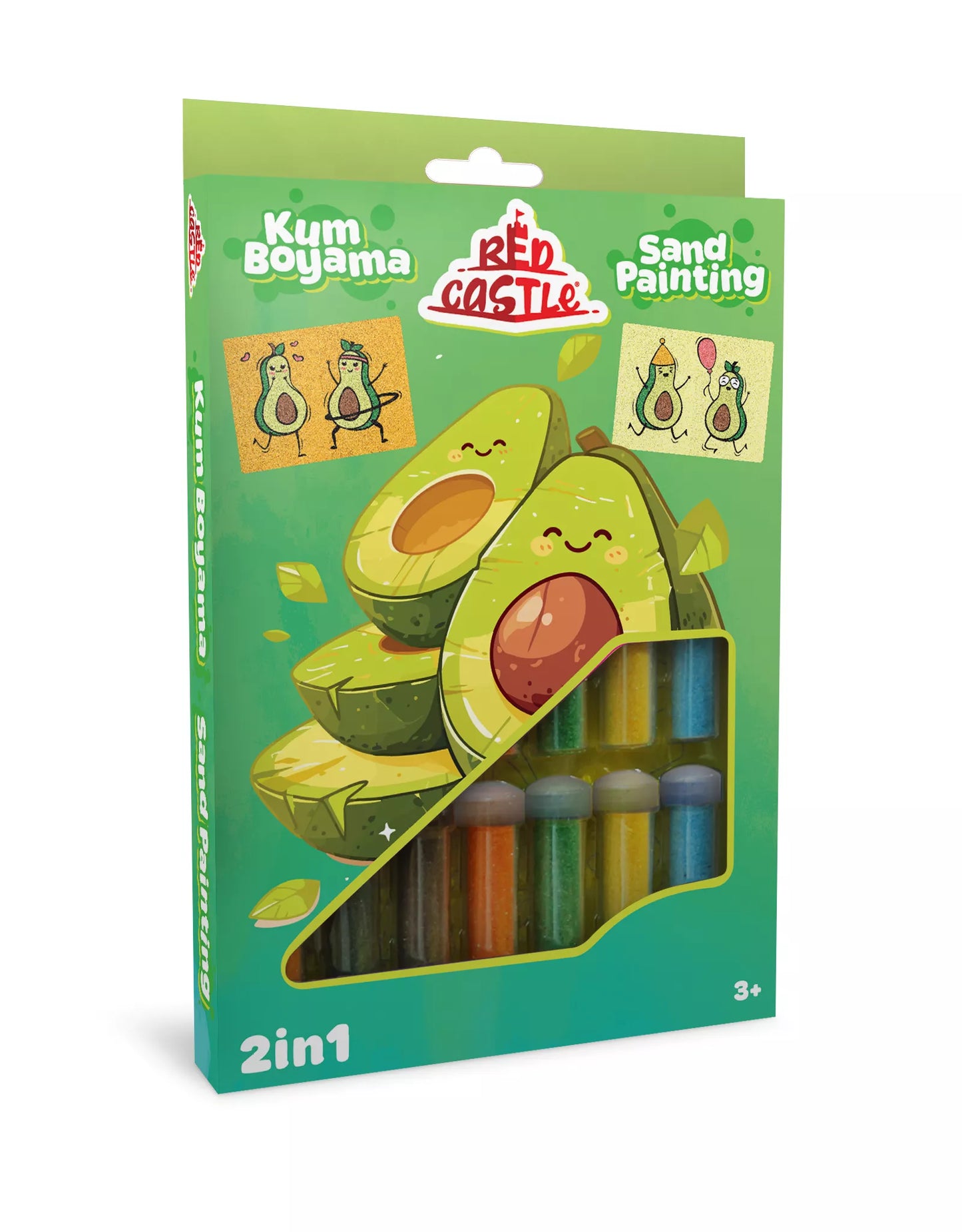 Red Castle kūrybinis smėlio rinkinys 2in1, Avokadai