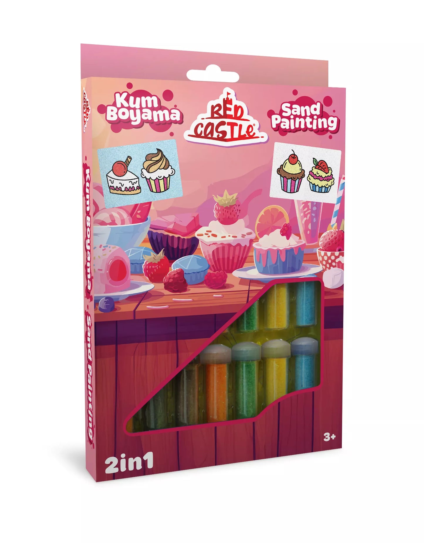 Red Castle kūrybinis smėlio rinkinys 2in1, Keksiukas