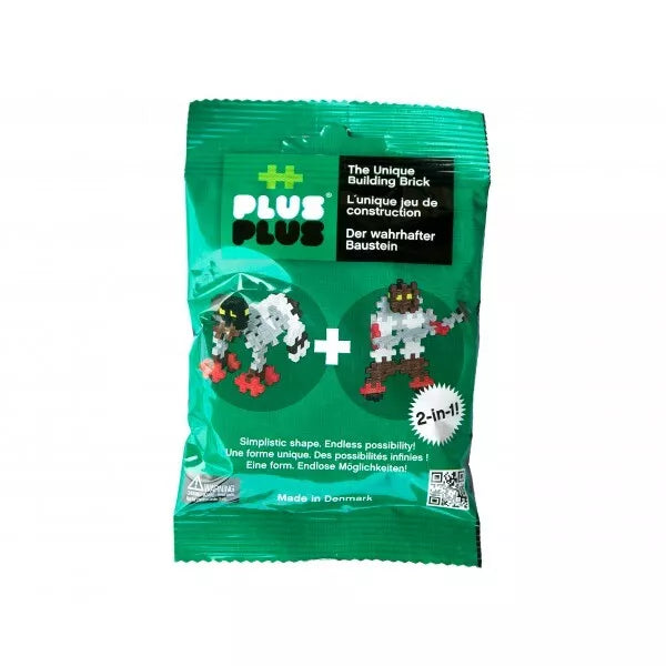 Plus Plus Mini Basic Construction Set - Green Pocket Pack 2in1