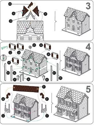 Kūrybinis rinkinys PETIT ARCHITECTE Skandinavijos namai