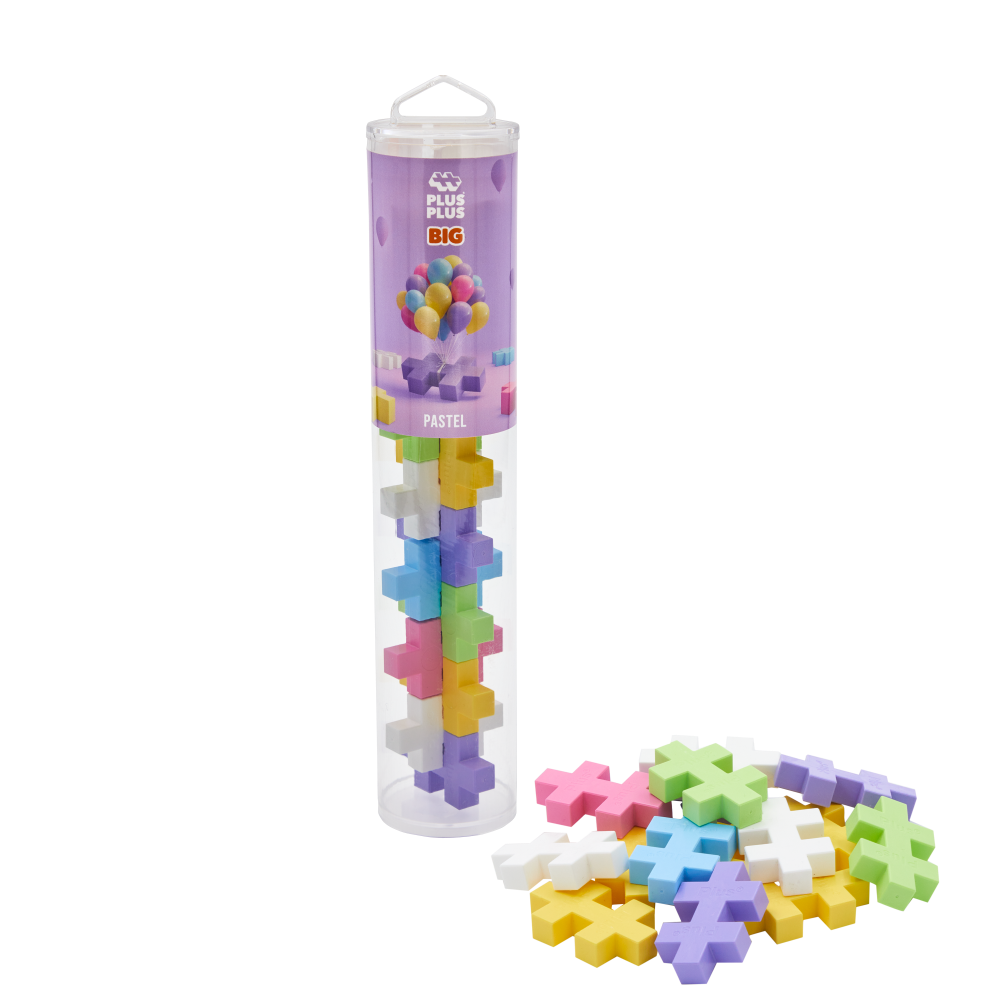 Plus Plus konstruktorius, DIDELĖS, 15, pastelinės spalvos