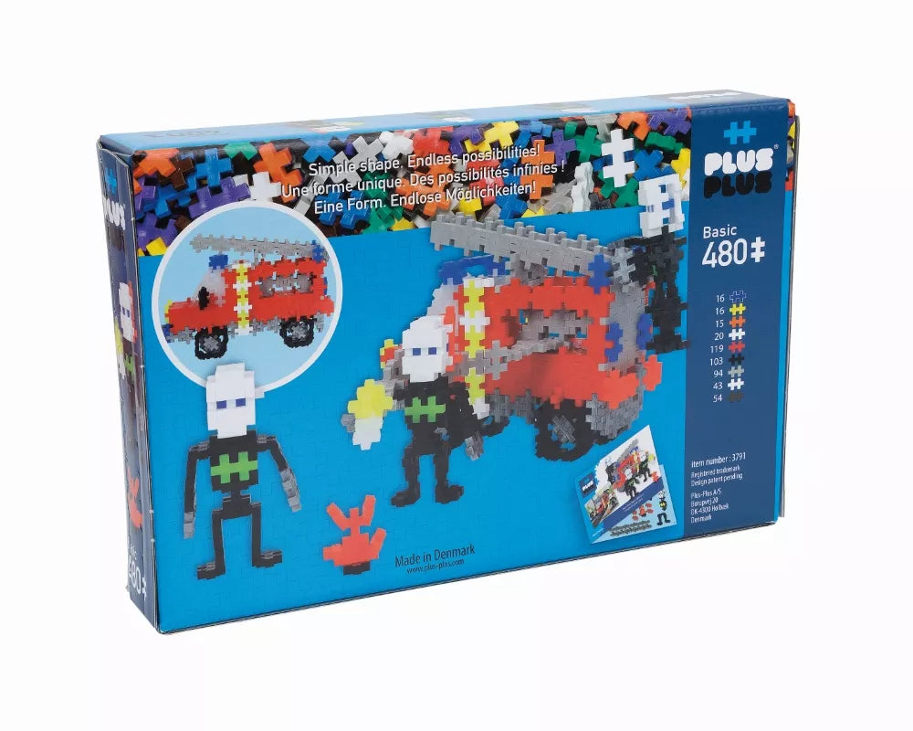 Plus Plus konstruktorius, Ugniagesių automobilis su ugniagesiais, 480