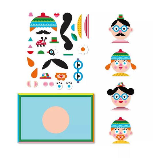 Apli Kids magnetinis žaidimas-dėlionė VEIDAI