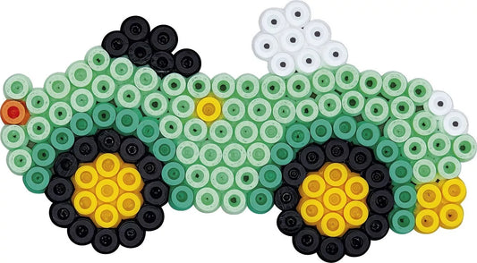 HAMA MIDI karoliukai ir dėliojimo lentelės žaliame kibirėlyje