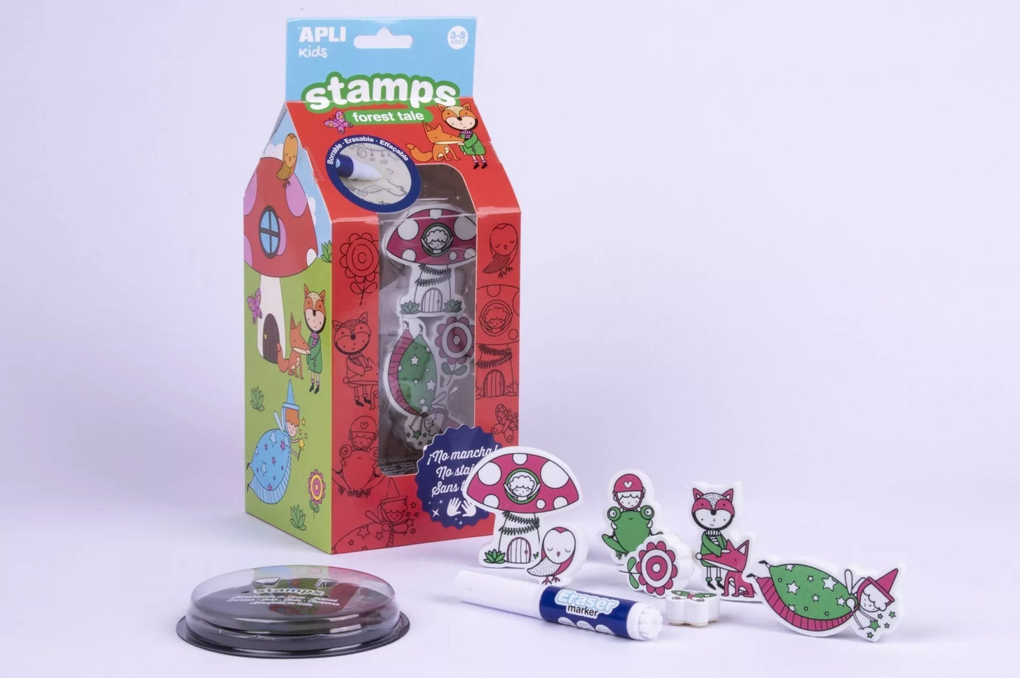 Kūrybinis nutrinamų antspaudų rinkinys „Magic Forest Kids“