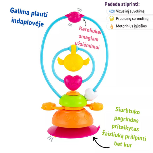 Lavinamasis kūdikio žaislas „Oro balionas“ (tvirtinamas prie maitinimo kėdutės)