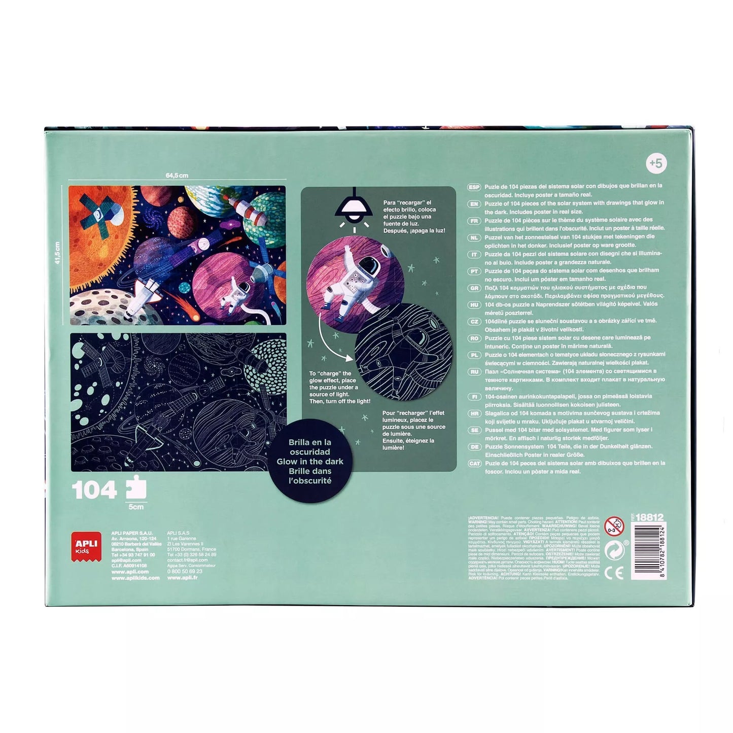 Tamsoje šviečianti dėlionė „Solar System”