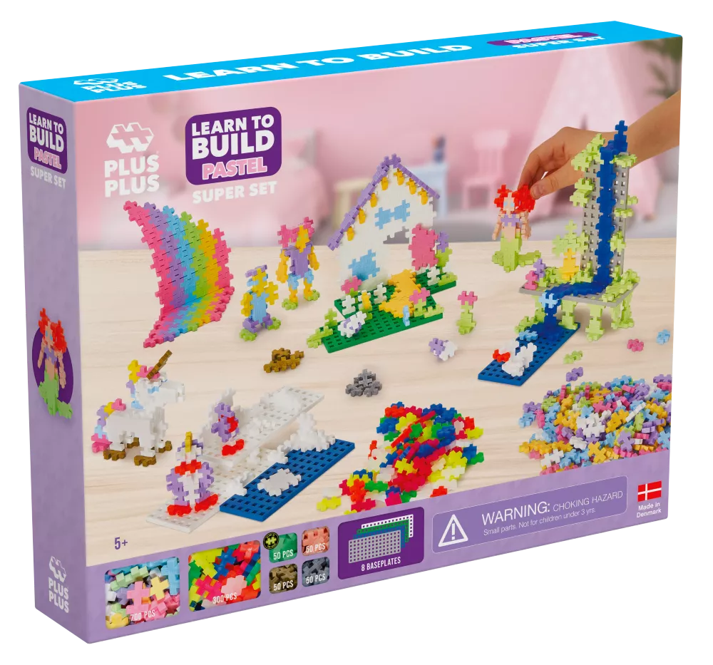 Plus Plus PRADŽIAMOKSLIS, pastelinis, 1200 det.