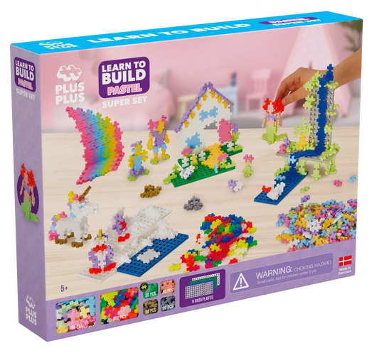Plus Plus PRADŽIAMOKSLIS, pastelinis, 1200 det.