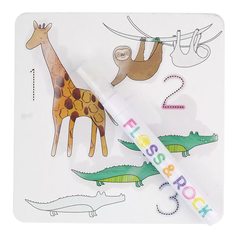 Kortelių rinkinys su vandeniniu markeriu DŽIUNGLĖS