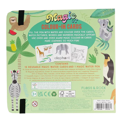 Kortelių rinkinys su vandeniniu markeriu DŽIUNGLĖS