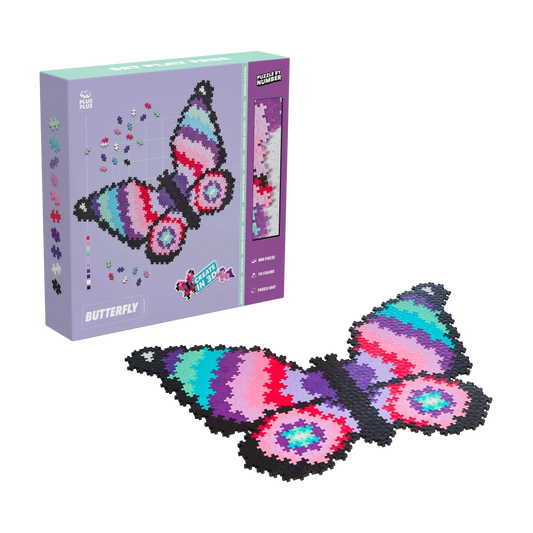 Plus Plus dėlionė pagal skaičius DRUGELIS, 800 det.