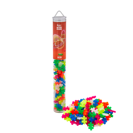 Plus Plus konstruktorius, Mini neoninių spalvų, 100 det.