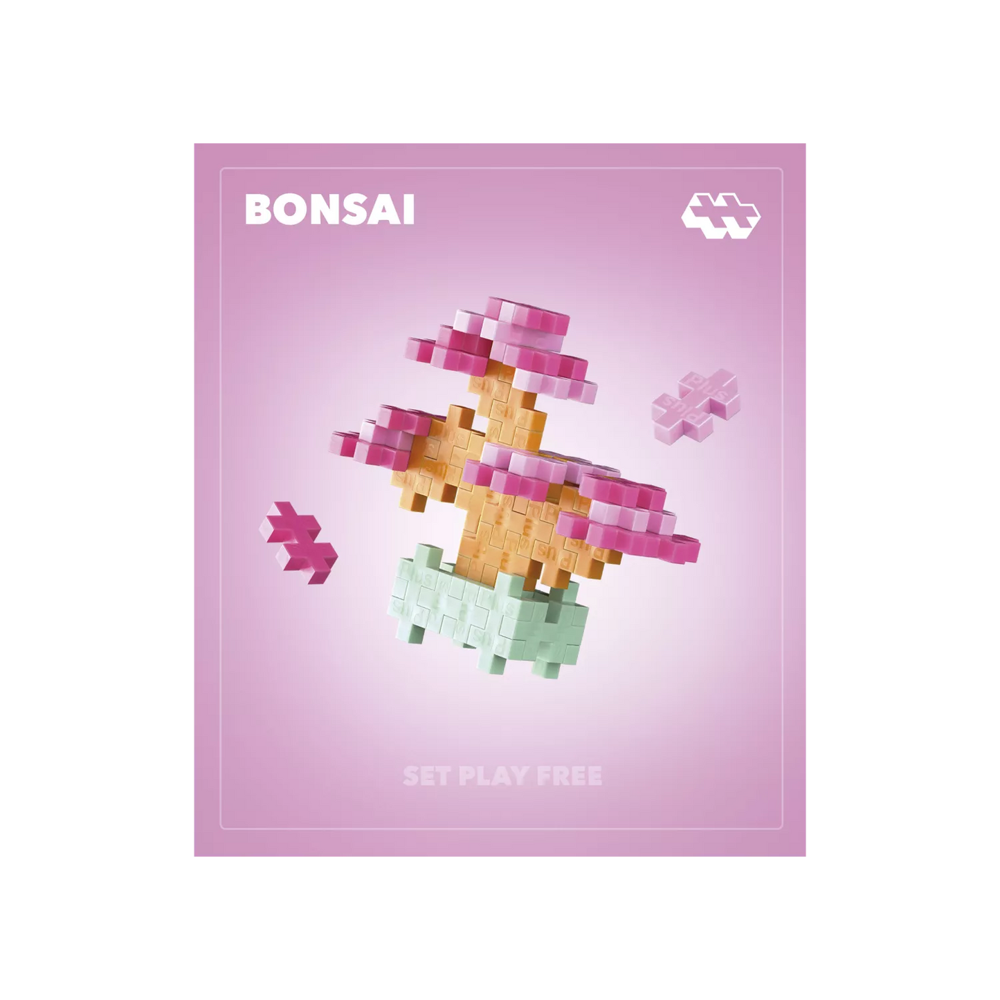 Plus Plus konstruktorius AUGALAI - rožinis bonsas