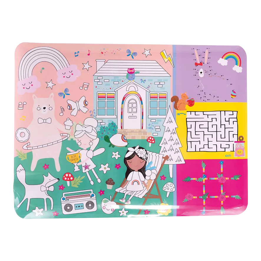 Daugkartinis spalvinimo ir užduočių kilimėlis, Vaivorykštės fėja