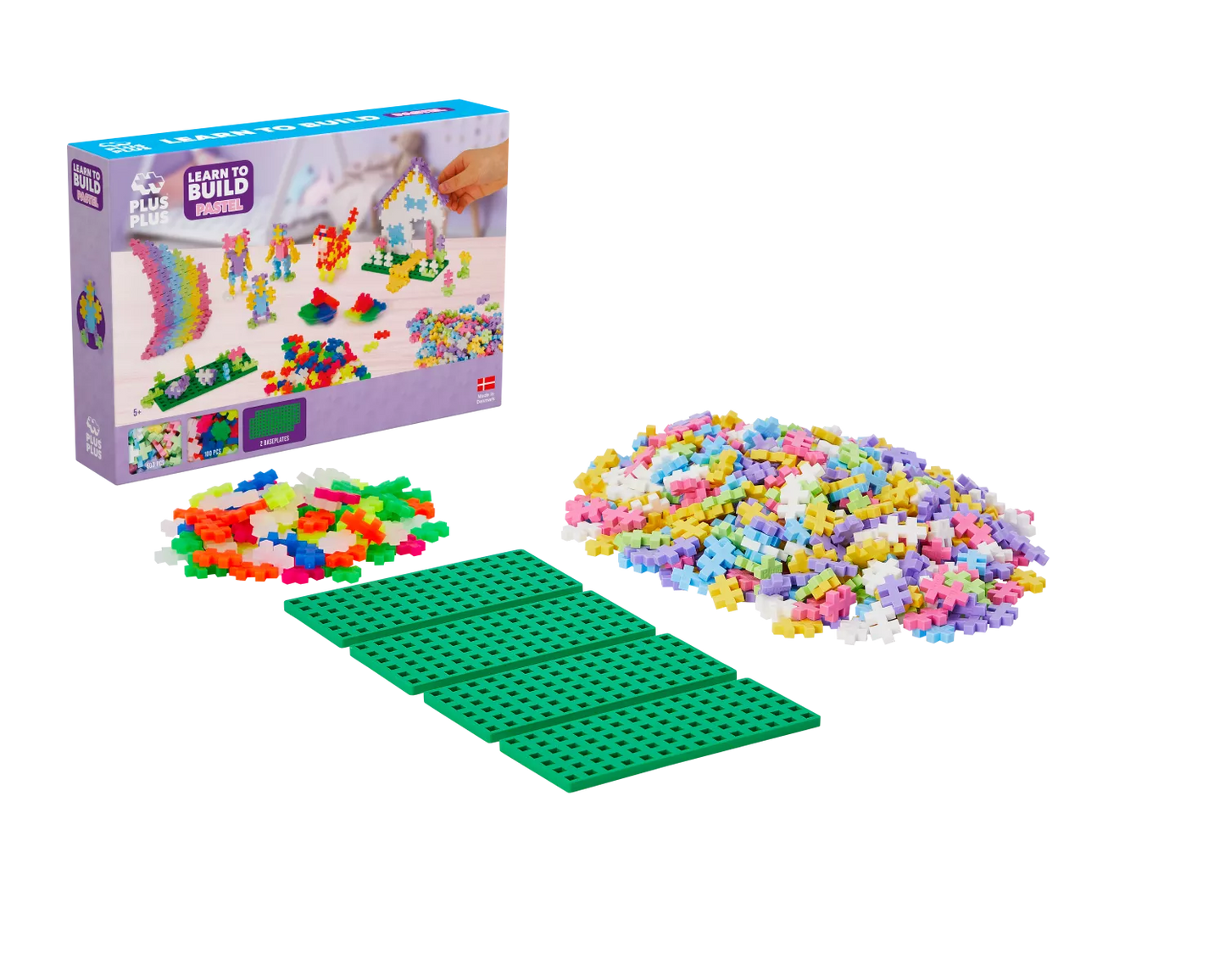 Plus Plus PRADŽIAMOKSLIS, pastelinių-neoninių spalvų