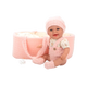 Arias kūdikėlis lėlė rožinėje nešyklėje, mergaitė, 33 cm