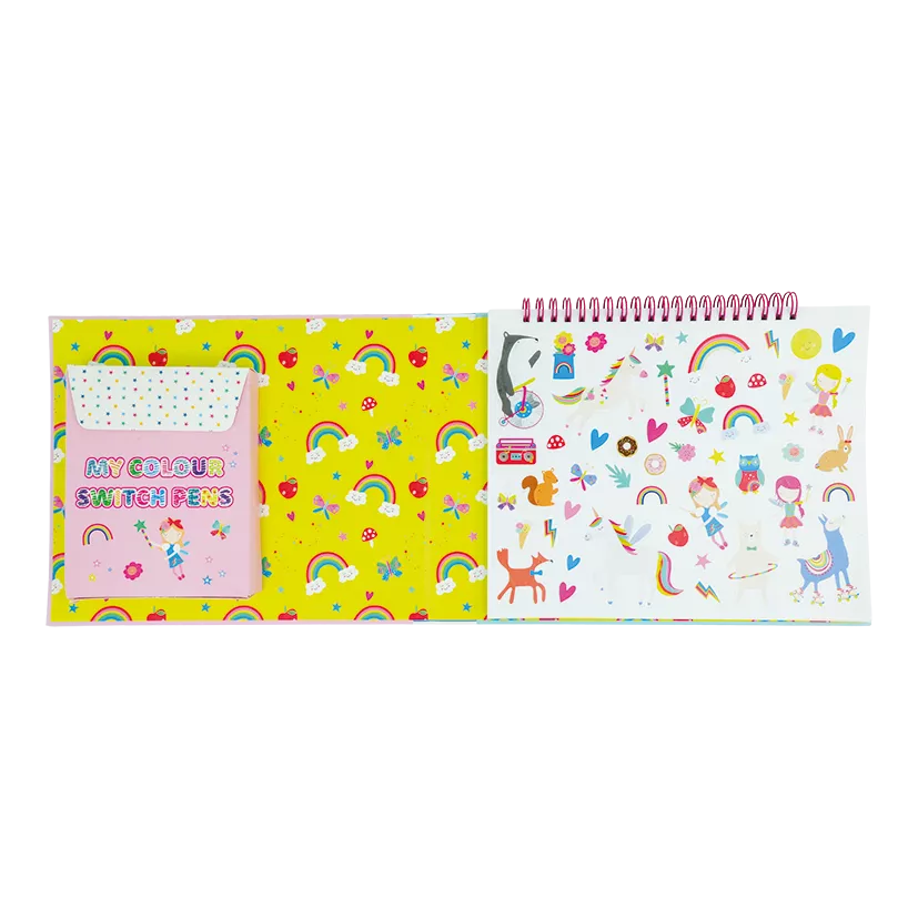 Spalvinimo knygelė su magiškais flomasteriais, Vaivorykštės fėja