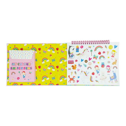 Spalvinimo knygelė su magiškais flomasteriais, Vaivorykštės fėja