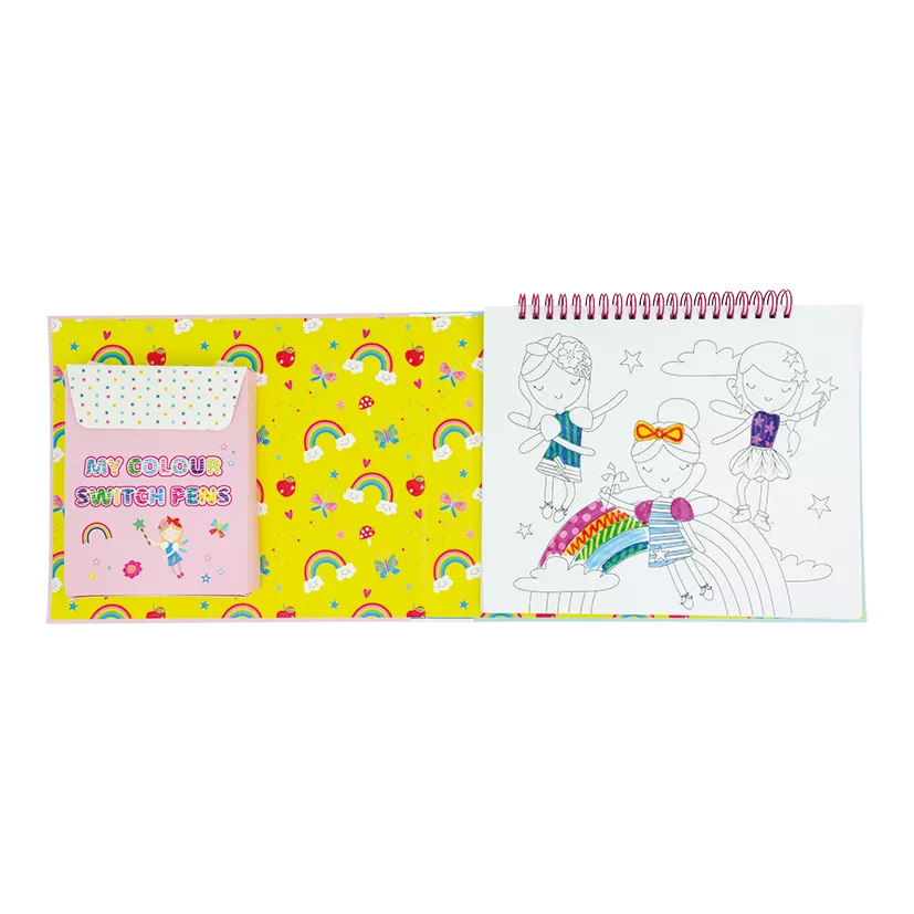 Spalvinimo knygelė su magiškais flomasteriais, Vaivorykštės fėja