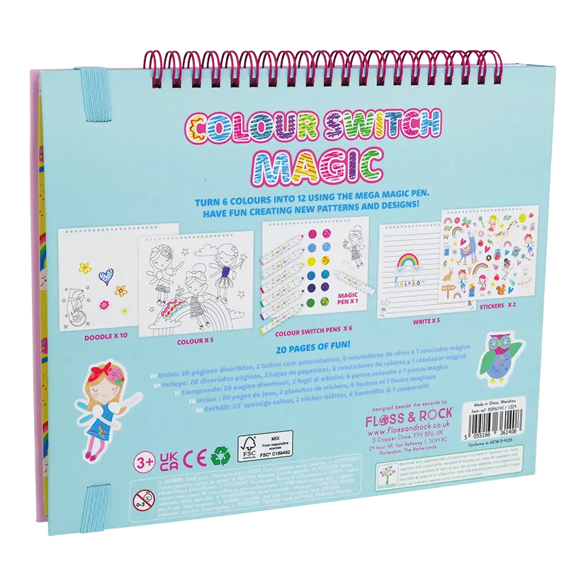 Spalvinimo knygelė su magiškais flomasteriais, Vaivorykštės fėja