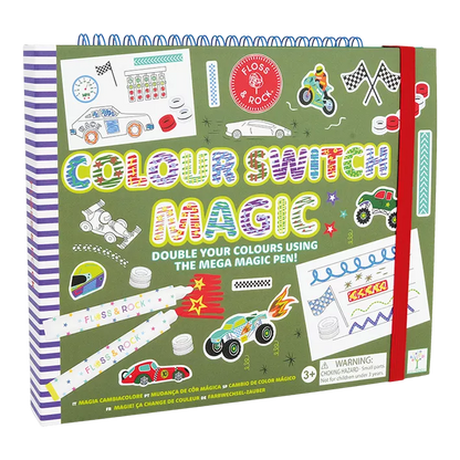 Spalvinimo knygelė su magiškais flomasteriais, Mašinos