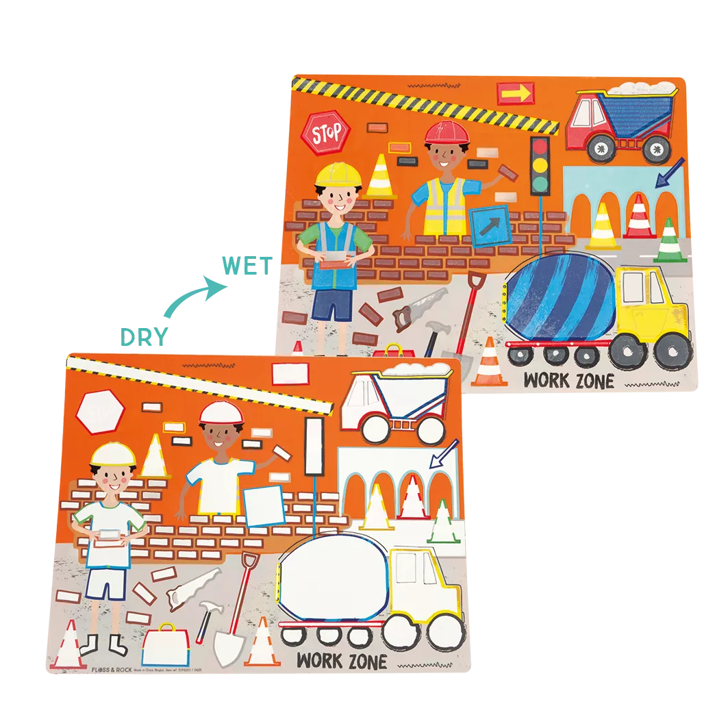 Vandeniu spalvinami padėkliukai, Mašinos