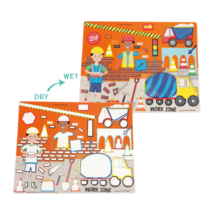 Vandeniu spalvinami padėkliukai, Mašinos