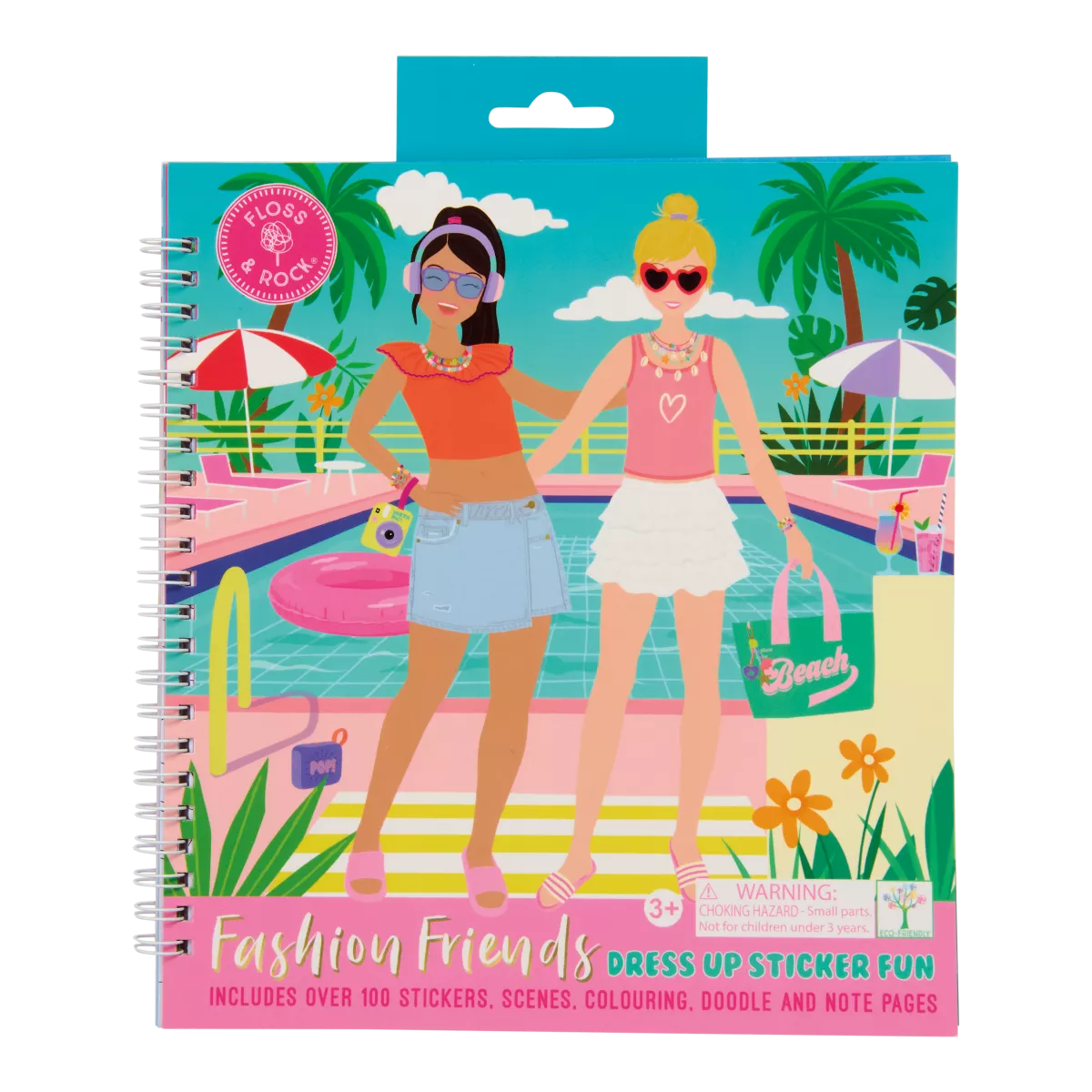 Knygelė su 100 lipdukų Dress up, prie baseino