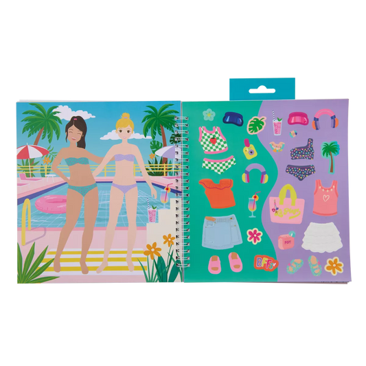 Knygelė su 100 lipdukų Dress up, prie baseino
