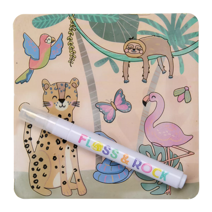 Kortelių rinkinys su vandeniniu markeriu DŽIUNGLĖS