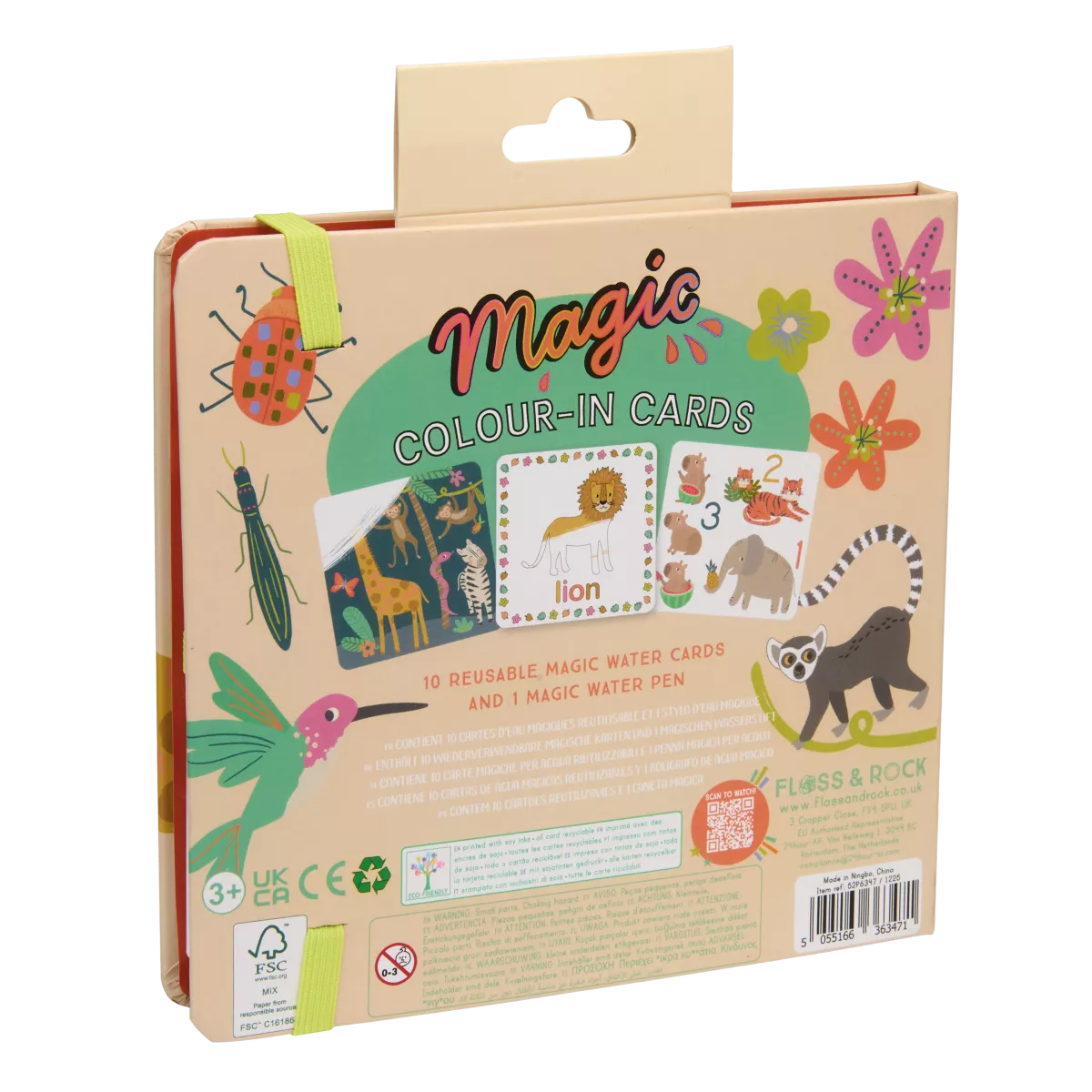 Kortelių rinkinys su vandeniniu markeriu DŽIUNGLĖS