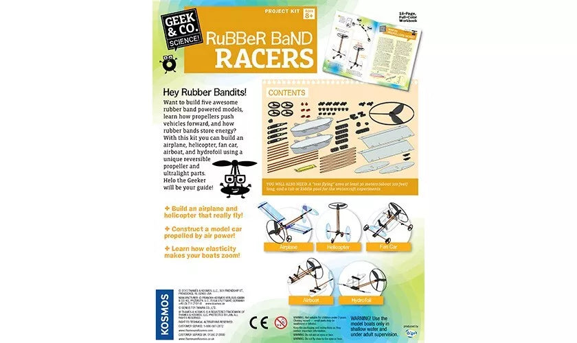 Geek&Co mokslinis rinkinys Rubber Band Racers