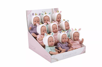 Arias kūdikėlis su vienaragio kepuryte, 28 cm