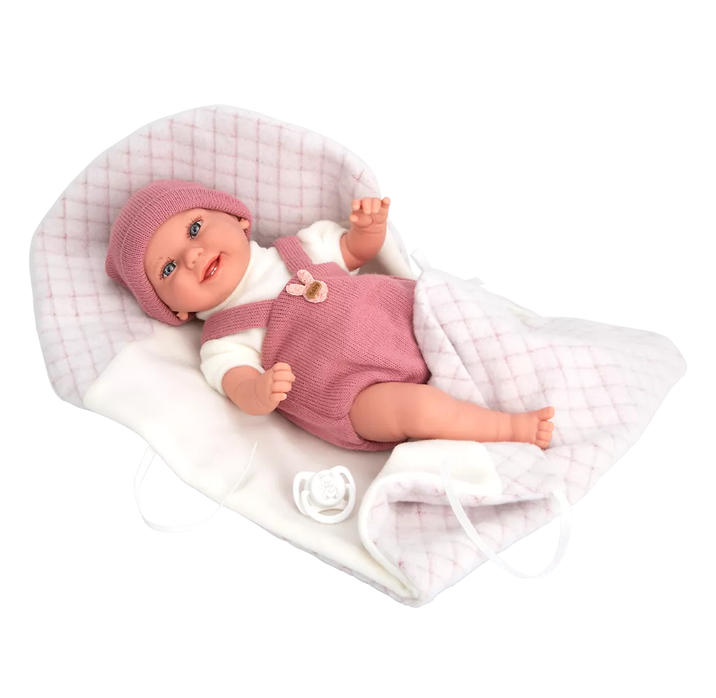 Arias kūdikėlis su rožine mova, 35 cm