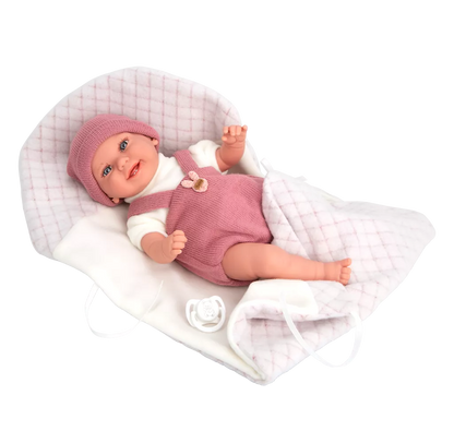 Arias kūdikėlis su rožine mova, 35 cm