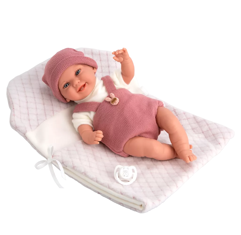 Arias kūdikėlis su rožine mova, 35 cm