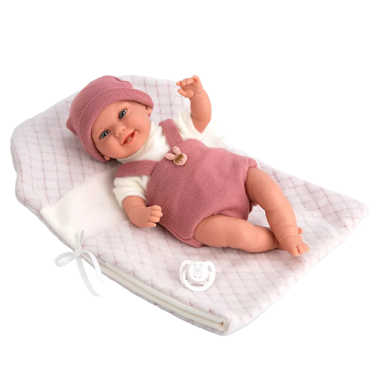 Arias kūdikėlis su rožine mova, 35 cm